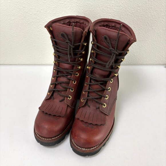 Chippewa Shoes - Chippewa L73026 Logger Boot Womens 6 M Redwood Leather Oil Resistant Vibram